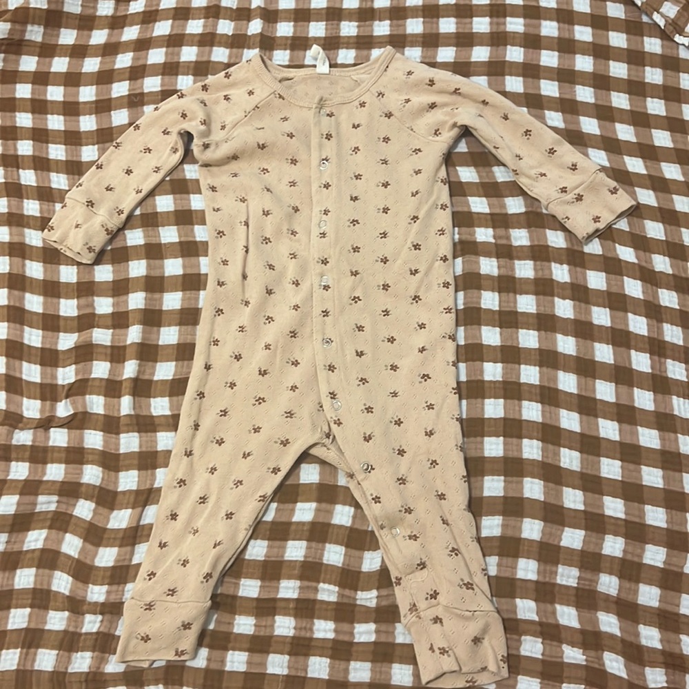Quincy Mae 3-6 MO floral print onsie